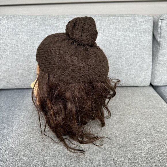 Vintage Ladies Hat Best & Co. Fifth Ave. New York Brown Pouf Top Knot Style - Picture 3 of 8